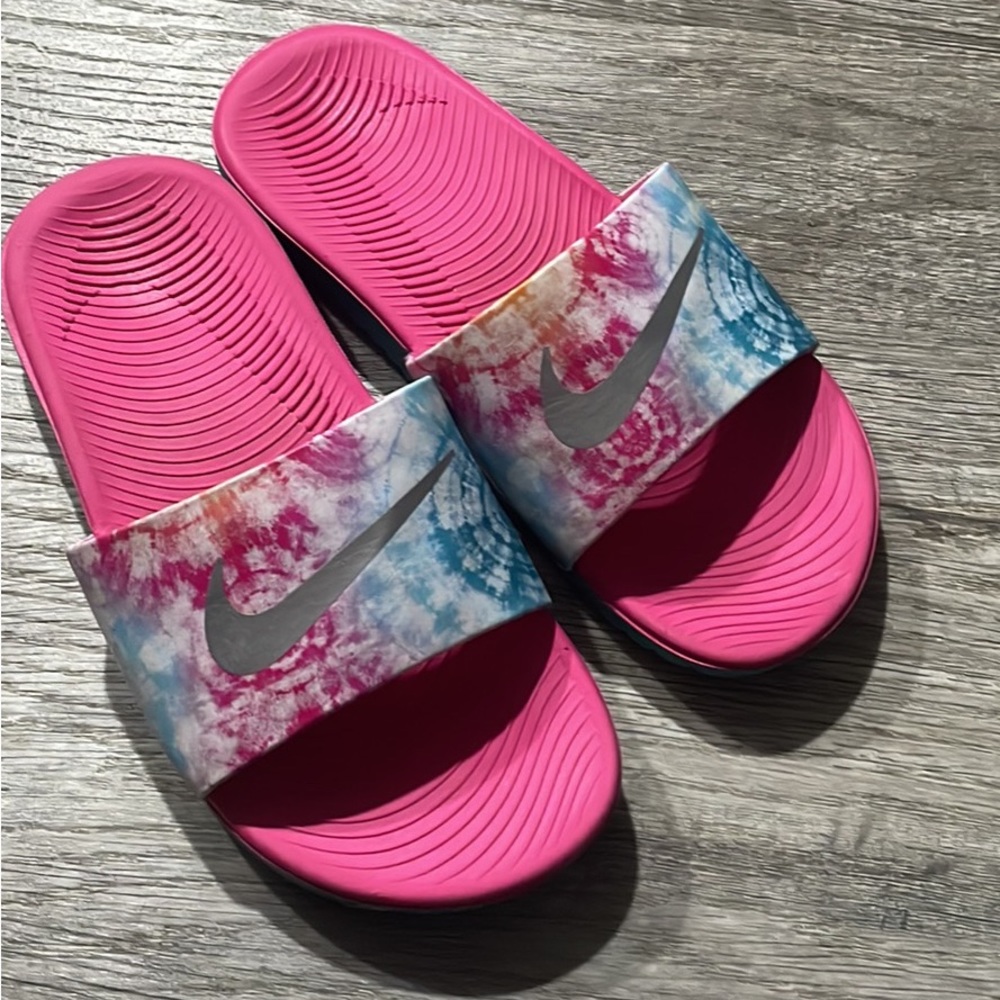 Nike tie dye youth 3 slide sandals